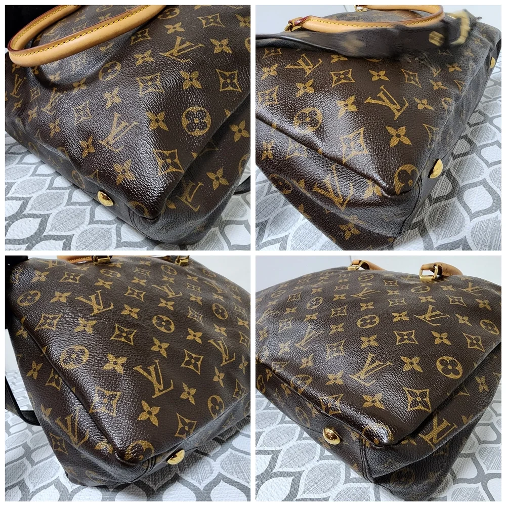 LOUIS VUITTON Monogram Canvas Pallas Bag Brown